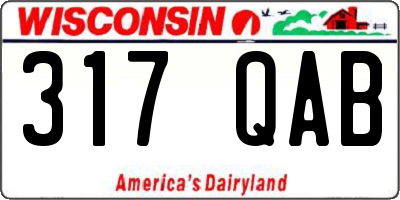 WI license plate 317QAB