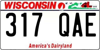 WI license plate 317QAE