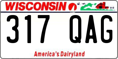 WI license plate 317QAG