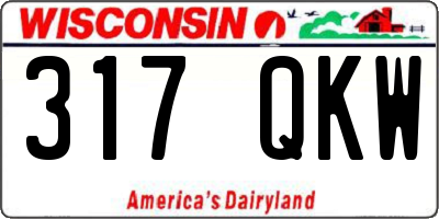WI license plate 317QKW