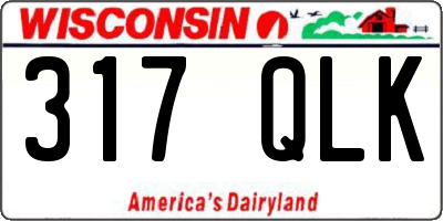 WI license plate 317QLK