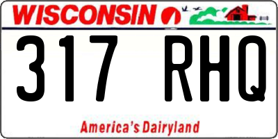 WI license plate 317RHQ