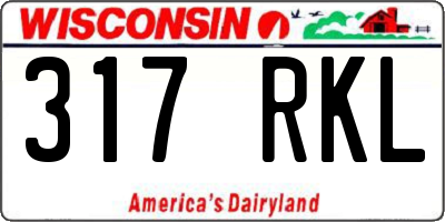 WI license plate 317RKL