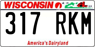 WI license plate 317RKM