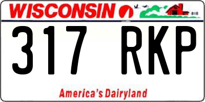 WI license plate 317RKP