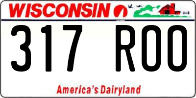 WI license plate 317ROO
