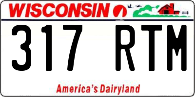 WI license plate 317RTM