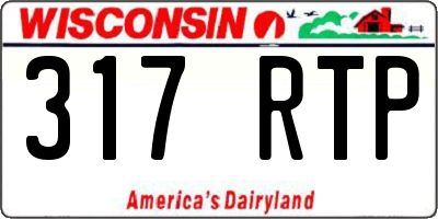 WI license plate 317RTP