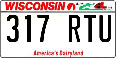 WI license plate 317RTU