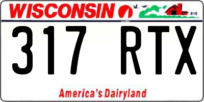 WI license plate 317RTX