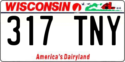 WI license plate 317TNY