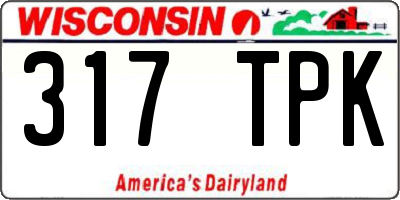 WI license plate 317TPK
