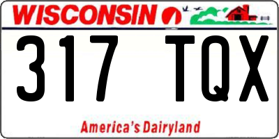 WI license plate 317TQX