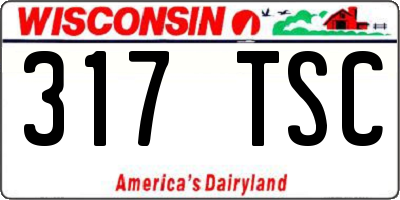 WI license plate 317TSC
