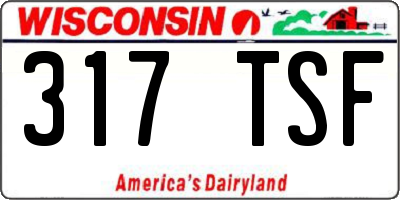 WI license plate 317TSF