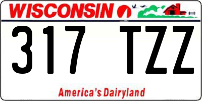 WI license plate 317TZZ