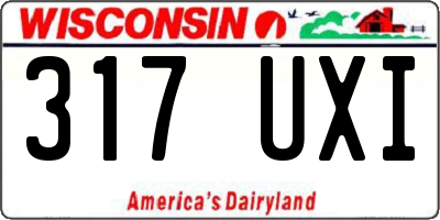 WI license plate 317UXI