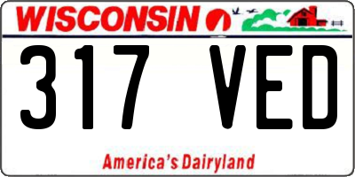 WI license plate 317VED