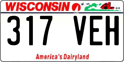 WI license plate 317VEH