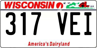 WI license plate 317VEI