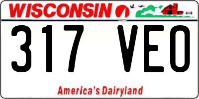 WI license plate 317VEO