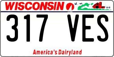 WI license plate 317VES