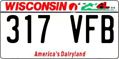 WI license plate 317VFB