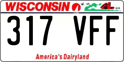 WI license plate 317VFF