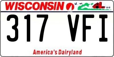 WI license plate 317VFI