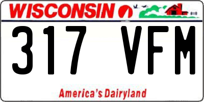 WI license plate 317VFM