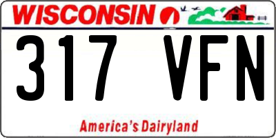 WI license plate 317VFN