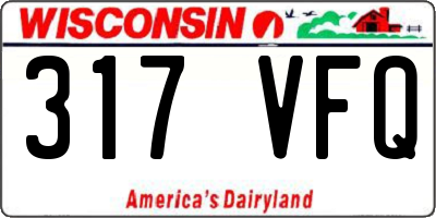 WI license plate 317VFQ