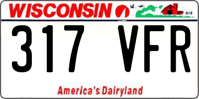 WI license plate 317VFR