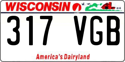 WI license plate 317VGB