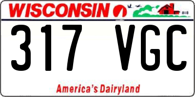 WI license plate 317VGC