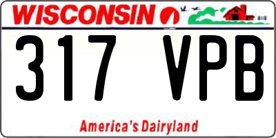 WI license plate 317VPB