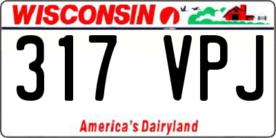 WI license plate 317VPJ