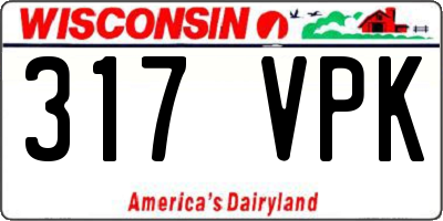 WI license plate 317VPK