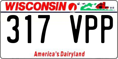 WI license plate 317VPP