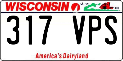 WI license plate 317VPS