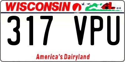 WI license plate 317VPU