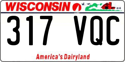WI license plate 317VQC