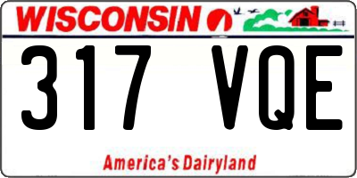 WI license plate 317VQE