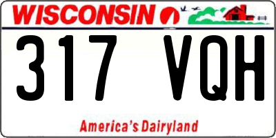 WI license plate 317VQH