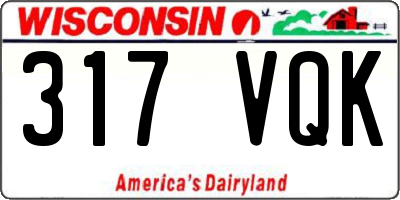 WI license plate 317VQK