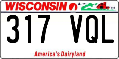 WI license plate 317VQL
