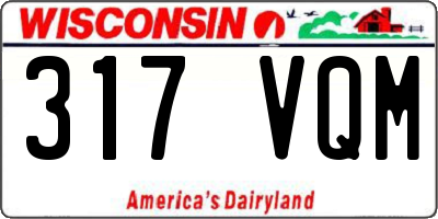 WI license plate 317VQM