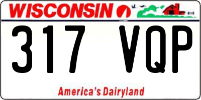 WI license plate 317VQP
