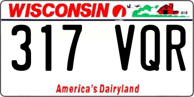 WI license plate 317VQR