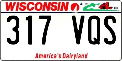 WI license plate 317VQS